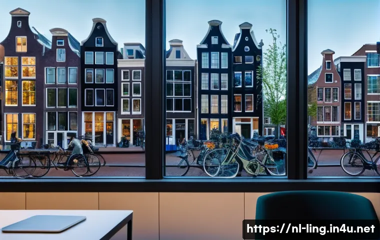 GPT 언어 생성 - A modern customer service center in Amsterdam featuring a diverse team of professionals interacting ...