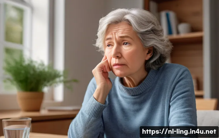 음성 장애와 치료 - A detailed, realistic illustration of a middle-aged Dutch woman sitting in a cozy living room, gentl...